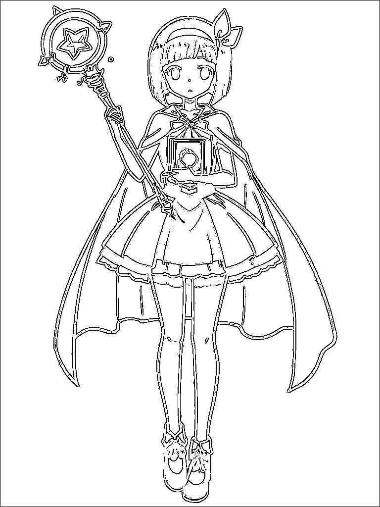 캐릭터 소녀 색칠놀이