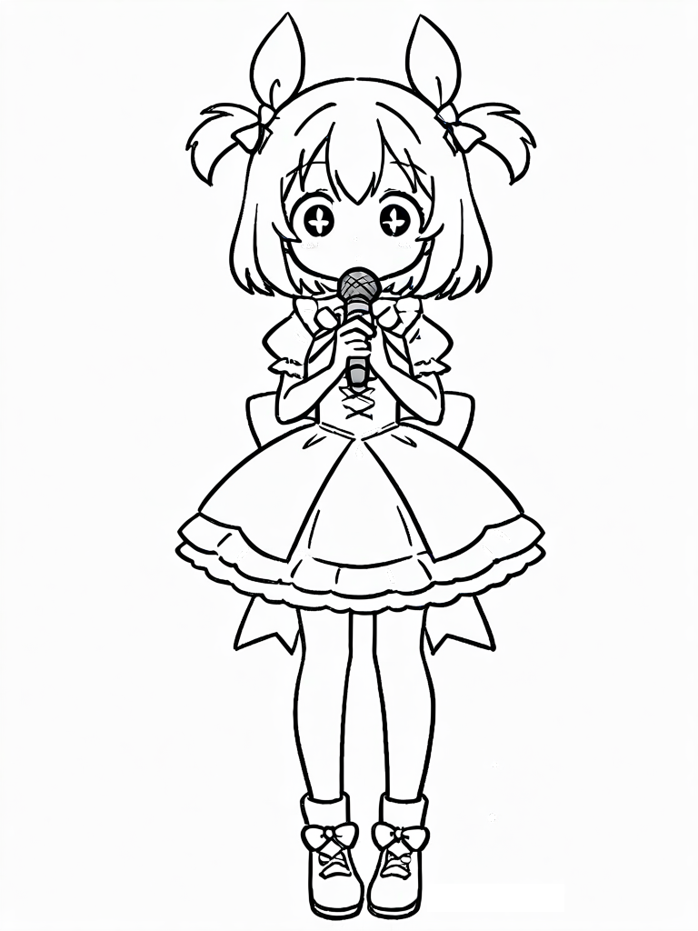 아이돌 소녀 색칠놀이